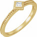 Ladies Natural Diamond Family Stackable Ring (I1, G-H) — 14K Yellow Gold