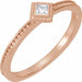 Ladies Natural Diamond Family Stackable Ring (I1, G-H) — 14K Rose Gold