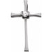 Ladies Natural Diamond Cross Pendant (Si1, G-H) — 14K White Gold