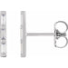 Ladies Natural Diamond Bar Earrings (Si2-Si3, Ghi) — Sterling Silver