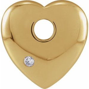 Ladies Natural Diamond Heart Pendant (I1, G-H) — 14K Yellow Gold