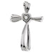 Ladies Natural Diamond Cross Pendant (Si1, G-H) — 14K White Gold