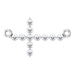 Ladies Natural Diamond Sideways Cross Necklace Center (Si2-Si3, G-H) — Platinum