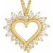 Ladies Natural Diamond Heart Pendant (I1, G-H) — 14K Yellow Gold
