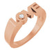 Ladies Natural Diamond Love Ring (I1, G-H) — 14K Rose Gold