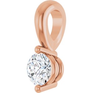 Lab-Grown Diamond Solitaire Pendant - Style 88236