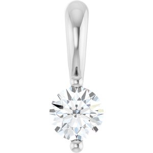 Ladies Natural Diamond Pendant (I1, G-H) — Sterling Silver