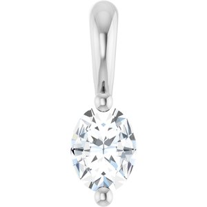Ladies Natural Diamond Pendant (Si2-Si3, Ghi) — Platinum