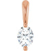 Ladies Natural Diamond Pendant (Si2-Si3, Ghi) — 14K Rose Gold