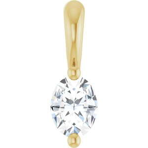 Ladies Natural Diamond Pendant (Si2-Si3, Ghi) — 14K Yellow Gold