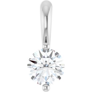 Ladies Natural Diamond Pendant (Si2-Si3, G-H) — Platinum