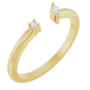 Ladies Natural Diamond Negative Space Ring (I1, G-H) — 14K Yellow Gold