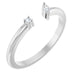 Ladies Natural Diamond Negative Space Ring (I1, G-H) — 14K White Gold