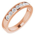 Ladies Natural Diamond Band Size 10 (Si2-Si3, G-H) — 14K Rose Gold