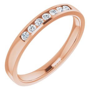 Ladies Natural Diamond Band Size 10 (Si2-Si3, G-H) — 14K Rose Gold