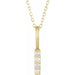 Ladies Natural Diamond Vertical Bar Necklace (I1, G-H) — 14K Yellow Gold
