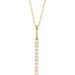 Ladies Natural Diamond Vertical Bar Necklace (I1, G-H) — 14K Yellow Gold