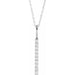 Ladies Natural Diamond Vertical Bar Necklace (Si2-Si3, G-H) — Platinum