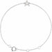 Ladies Natural Diamond Initial A Bracelet (I1, H+) — 14K White Gold