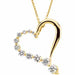 Ladies Natural Diamond Journey Heart Necklace (I1, G-H) — 14K Yellow Gold