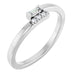 Ladies Natural Diamond Stackable Ring (I1, G-H) — 14K White Gold