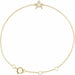 Ladies Natural Diamond Initial A Bracelet (I1, H+) — 14K Yellow Gold