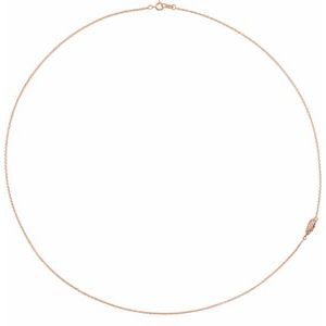 Ladies Natural Diamond Off-Center Angel Wing Necklace (I1, G-H) — 14K Rose Gold