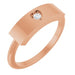 Ladies Natural Diamond Engravable Heart Ring (I1, G-H) — 14K Rose Gold