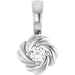Ladies Natural Diamond Knot Pendant (I1, G-H) — 14K White Gold