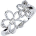 Ladies Natural Diamond Floral Ring — Sterling Silver