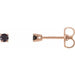Ladies Natural Black Diamond Earrings (Opaque, Black) — 14K Rose Gold