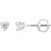 Ladies Natural Diamond Earrings (I1, G-H) — Sterling Silver