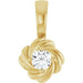 Ladies Natural Diamond Knot Pendant (I1, G-H) — 14K Yellow Gold