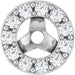 Ladies Natural Diamond Halo-Style Earring Jackets — Platinum