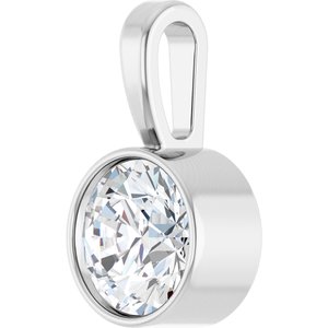 Lab-Grown Diamond Bezel-Set Solitaire Pendant