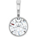 Lab-Grown Diamond Bezel-Set Solitaire Pendant