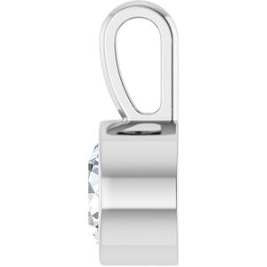 Lab-Grown Diamond Bezel-Set Solitaire Pendant
