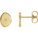 Ladies Natural Diamond Gibbous Moon Phase Earring (I1, G-H) — 14K Yellow Gold