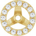 Ladies Natural Diamond Halo-Style Earring Jackets — 14K Yellow Gold