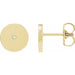 Ladies Natural Diamond New Moon Phase Earring (I1, G-H) — 14K Yellow Gold