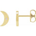 Ladies Natural Diamond Crescent Moon Phase Earring (I1, G-H) — 14K Yellow Gold