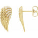 Ladies Natural Diamond Angel Wing Earrings — 14K Yellow Gold