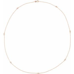 Lab-Grown Diamond Bezel-Set Station Necklace