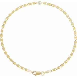 Ladies Natural Diamond Bezel-Set Link 7 1/ Bracelet (I1, G-H) — 14K Yellow Gold