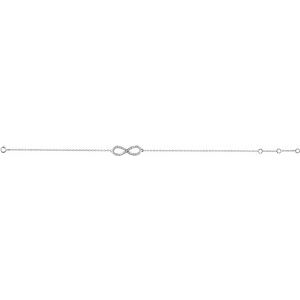 Ladies Natural Diamond Infinity-Inspired Bracelet (I1, H+) — 14K White Gold