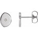 Ladies Natural Diamond Gibbous Moon Phase Earring (Si2-Si3, G-H) — Platinum