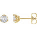 Ladies Natural Diamond Fleur-de-Lis Earrings (I1, G-H) — 14K Yellow Gold