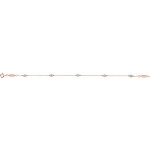 Lab-Grown Diamond Bezel-Set Five-Station Bracelet