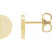 Ladies Natural Diamond Quarter Moon Phase Earring (I1, G-H) — 14K Yellow Gold