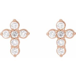 Lab-Grown Diamond Cross Earrings